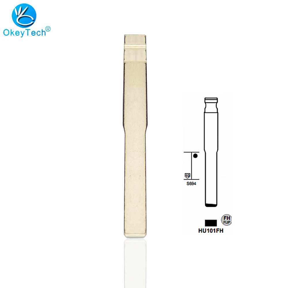 

OkeyTech 1PC Remote Folding Flip Uncut Car Key Blade 38# HU101 for Ford Focus for Changan Blank Replacement Uncut Blade