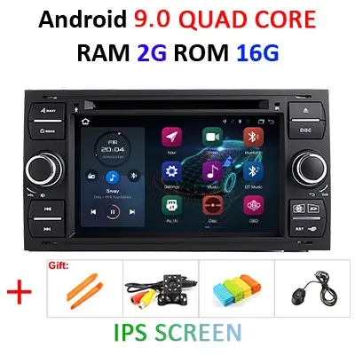4 г 64 г 8 ядерный автомобильный DVD мультимедийный плеер Android 9 2 DIN gps Авторадио для Ford/Mondeo/Focus/Transit/C-MAX/S-MAX/Fiesta wifi DSP - Цвет: B 2G 16G IPS