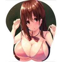 anime mousepad cartoon wrist rest big soft breast 3d gaming mouse pad mechanical keyboard wireless mous