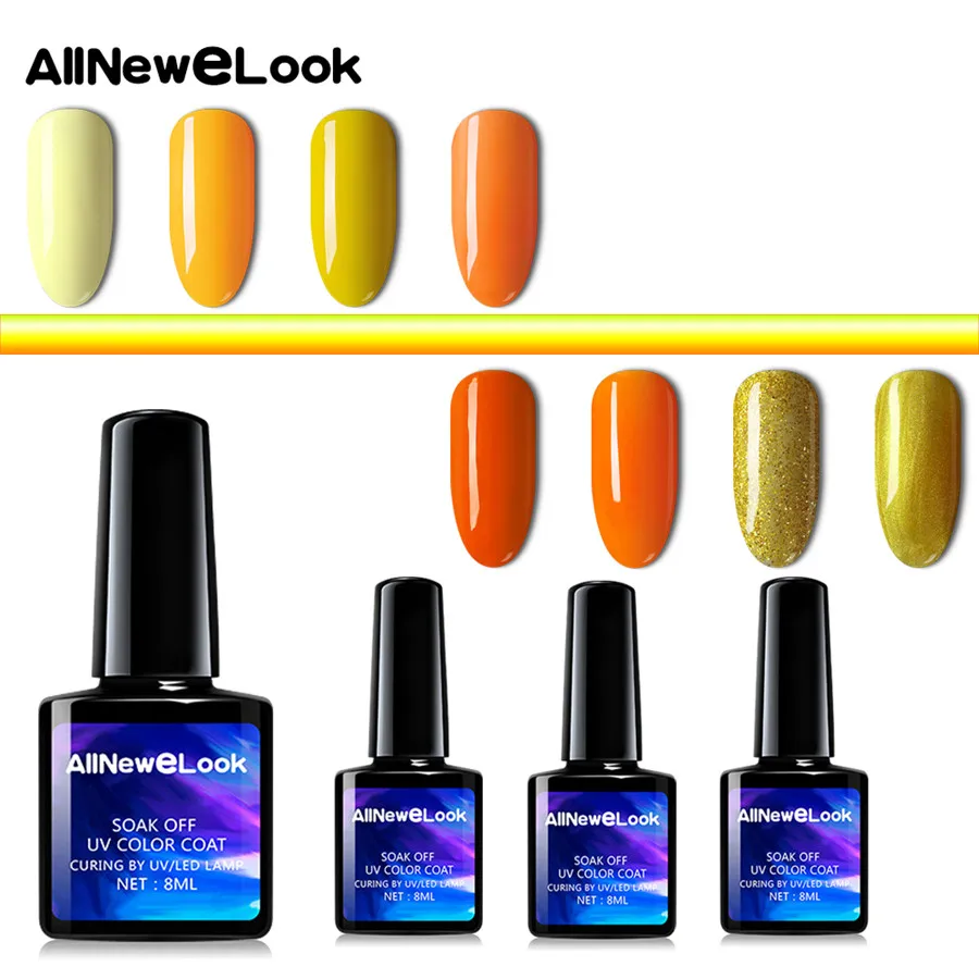 Гель лак для ногтей AllNeweLook удаляемый замачиванием гибридные Лаки 8 мл стойкий УФ
