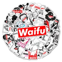 203051pcs cute waifu girl cartoon anime graffiti stickers motorcycle helmet computer deco sticker kid toy christmas gift