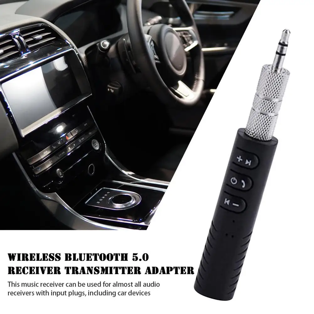 

Bluetooth совместимый приемник 5,0 адаптер автомобильные комплекты Автомобильный передатчик громкой связи с разъемом 3,5 мм стерео музыкальный б...