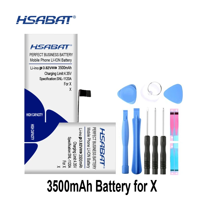 Аккумулятор HSABAT 3500mAh X для аккумуляторов iphone X