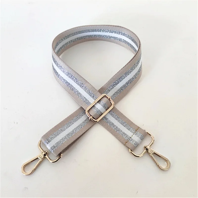 

130cm Nylon Bag Strap For Women Adjustable Shoulder Bag Straps DIY Handbag Accessories Striped Cross Body Messenger Bag Straps