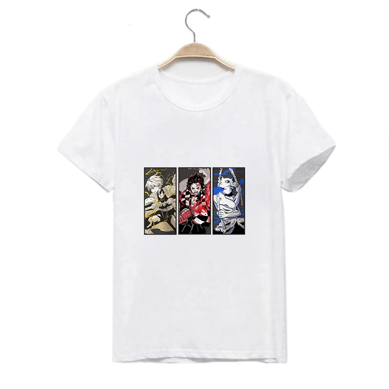 Лидер продаж футболка LUSLOS с изображением рассекающего демонов топы футболки