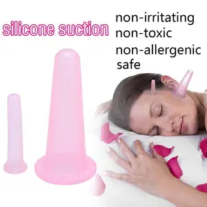 Набор силиконовых банок для вакуумного массажа тела, лица и шеи, 2 шт.компл.