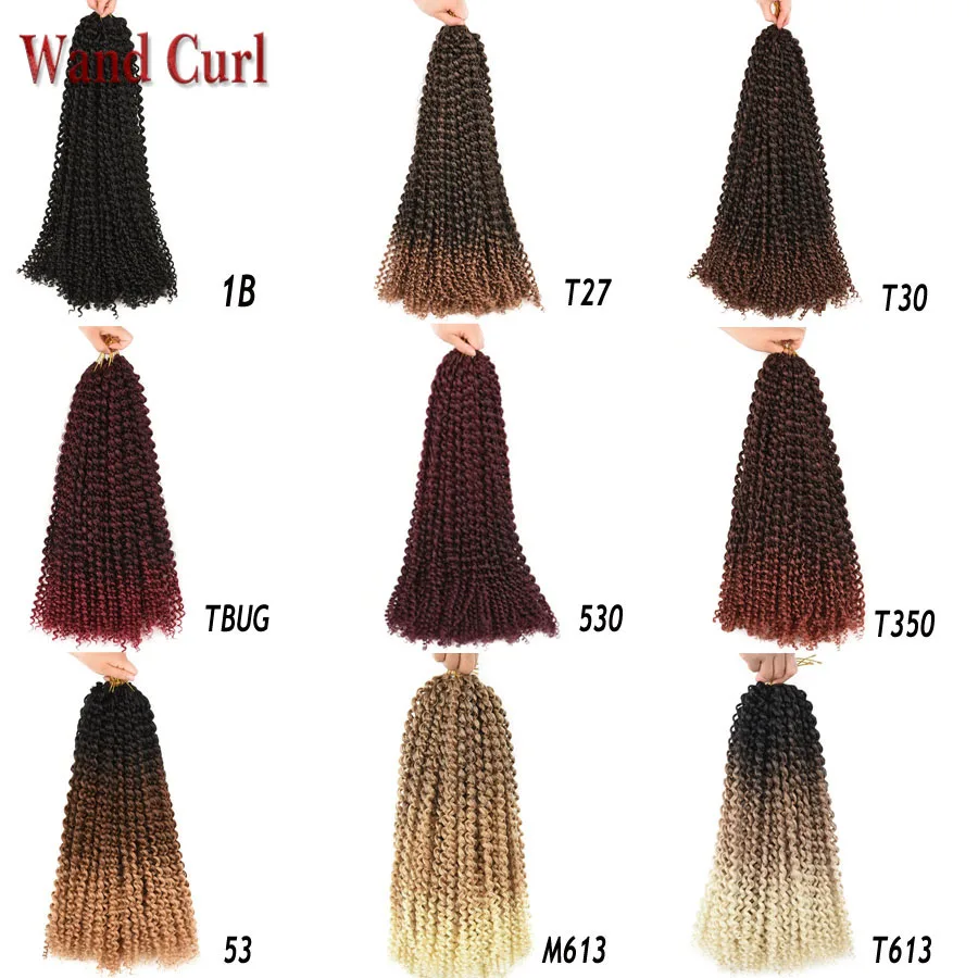 14-18-22 &quotСтрасть спиральное плетение волос эффектом деграде (переход от темного к