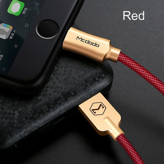 Red MCDODO USB кабель 2.4A для iPhone X XS MAX XR 8 7 6 5 6 S plus Кабель для быстрой зарядки кабель для зарядки мобильного телефона Usb кабель для передачи данных - Цвет: Red