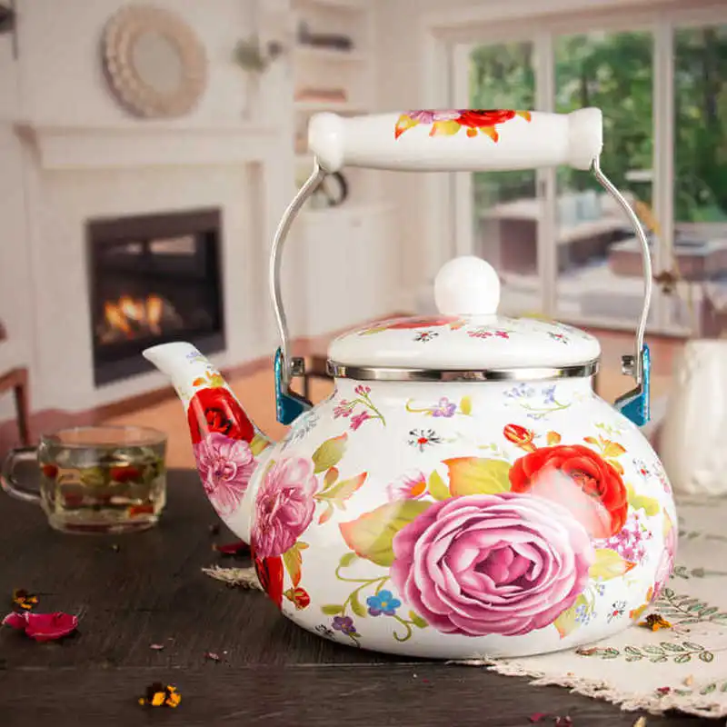 Эмалированный чайник для здоровья органический газовый домашний Горячий кувшин
