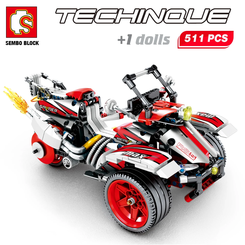 Toyed technic Bombardier мотоциклетные комплекты для мотогонок строительные блоки моделей
