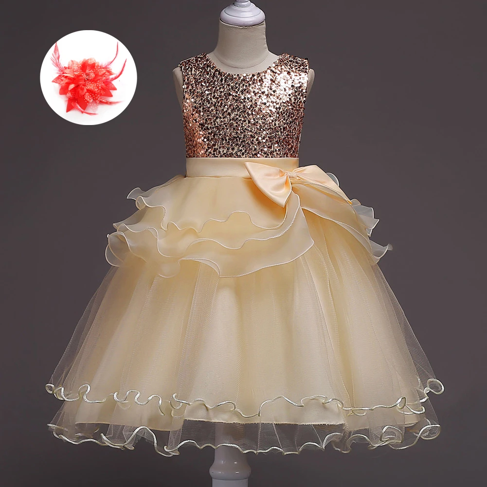 

2019 Children Formal Clothes Hot Pink Turquoise Beige Lavender Red Kids Dresses Weddings Evening Pageant Gowns Girls Party Wear