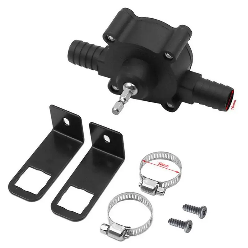 Hand Electric Drill Drive Large Flow Water Pump Interface Black Priming Mini Oil Standard Household Transfer K6Y4 | Обустройство дома