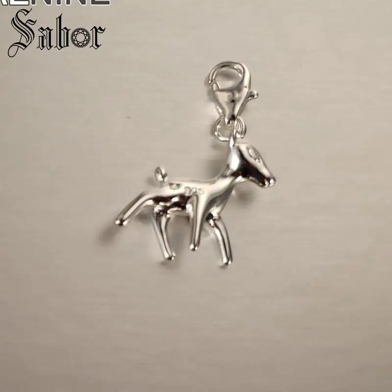 Классические посеребренные милые олененок Diy Подвески в виде животных подходят