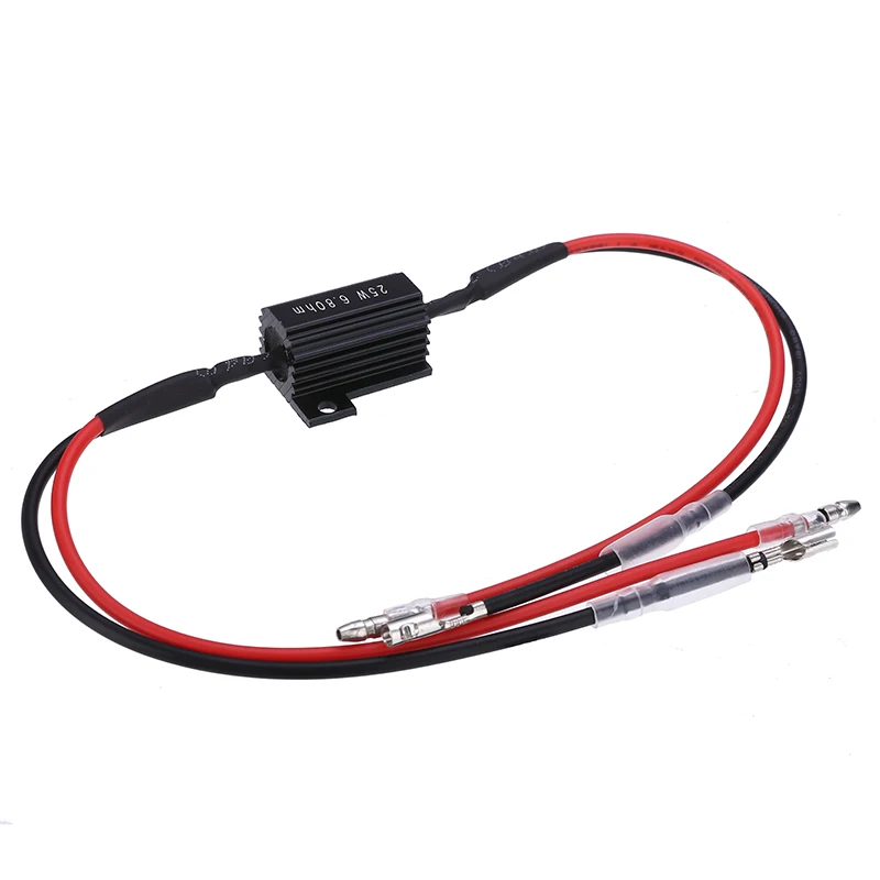 2PC Moto Resistance Power Resistor Load Decoding For LED Mini Turn Signal Flash No Flashing Repairing 25W 6.8Ohm |