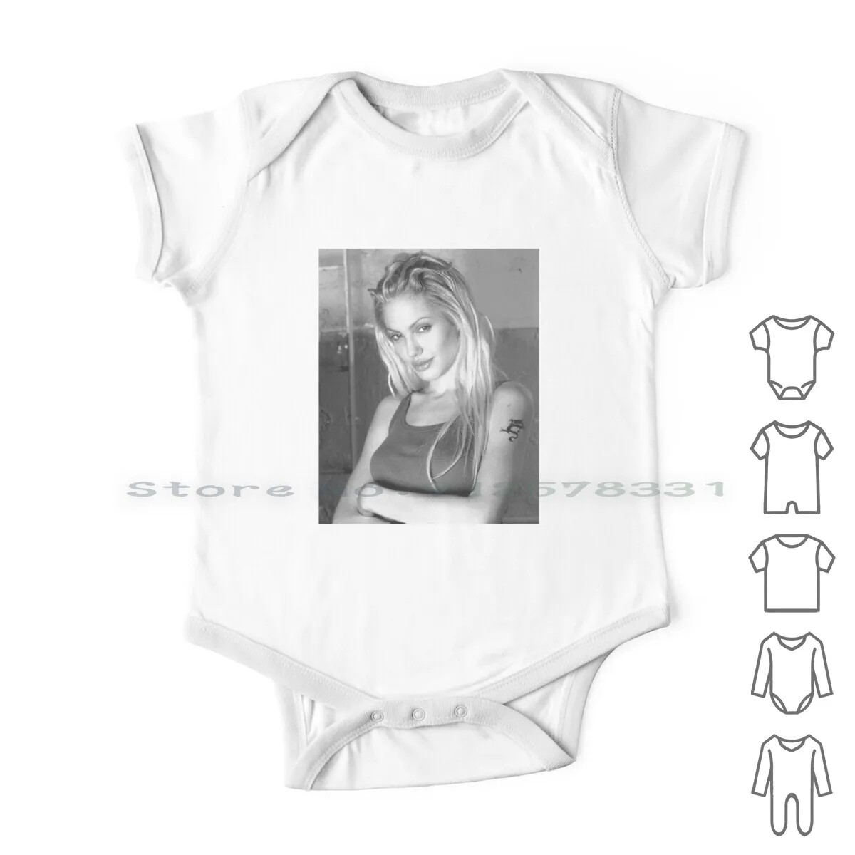

Vintage B&w Angelina Jolie Newborn Baby Clothes Rompers Cotton Jumpsuits Angelina Jolie 1994 Beauty 1990s 90s Fashion Sexy