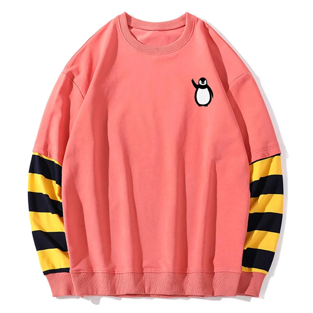 Пингвин свитер с длинными рукавами в полоску для поддельные Двухсекционная