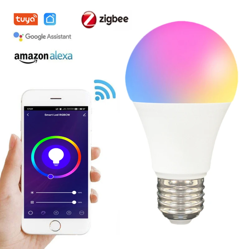 

9W Zigbee 3.0 Smart LED RGBW Bulb E27 Light Lamp For Tuya Smart Life APP Automation Work With Alexa Google Home Smartthings