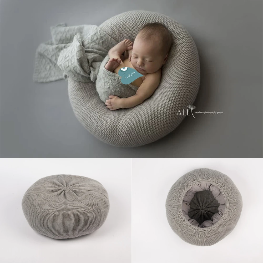 Реквизит для фотосъемки новорожденных, коврик, подушка, одеяло, вязаное крючком кресло, корзина для фотосессий, аксессуары для наполнения, первое изображение