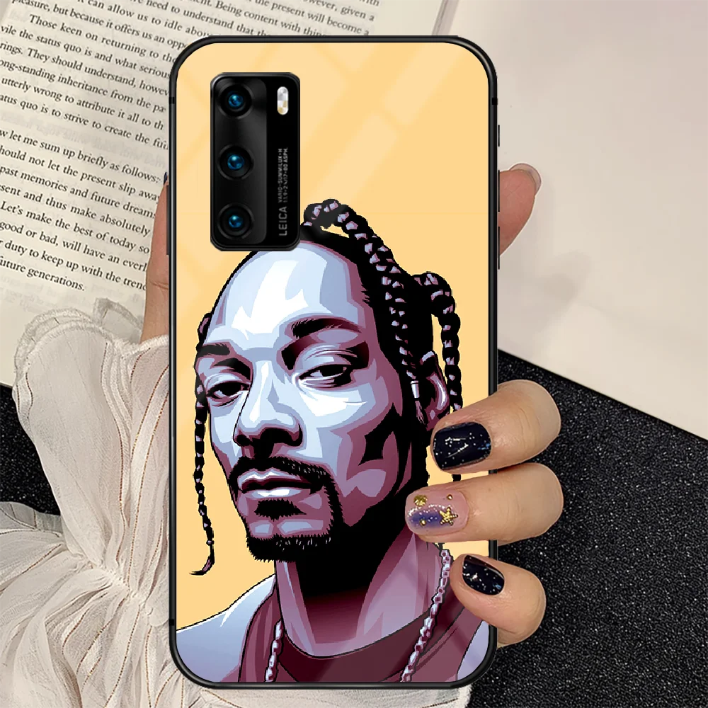 

Fashion American Rapper Snoop Dogg Phone Tempered Glass Case Cover For Huawei P Nova Mate 5T 20 30 40 E Pro Lite Smart 2019 2021