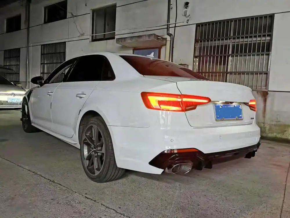 RS4 набор внешних комплектующих к автомобилю для Audi A4- переднего бампера и передней губы и переднего гриля/заднего бампера и заднего диффузора губ