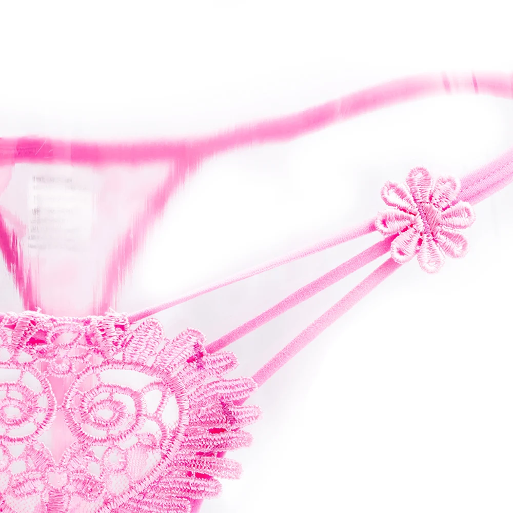 Женские стринги изысканное женское нижнее белье с вышивкой цветов трусики