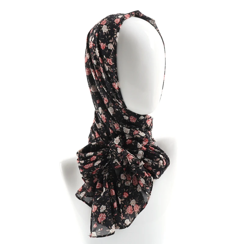 Женский мягкий цветочный мусульманский шифон фотообои новый дизайн |