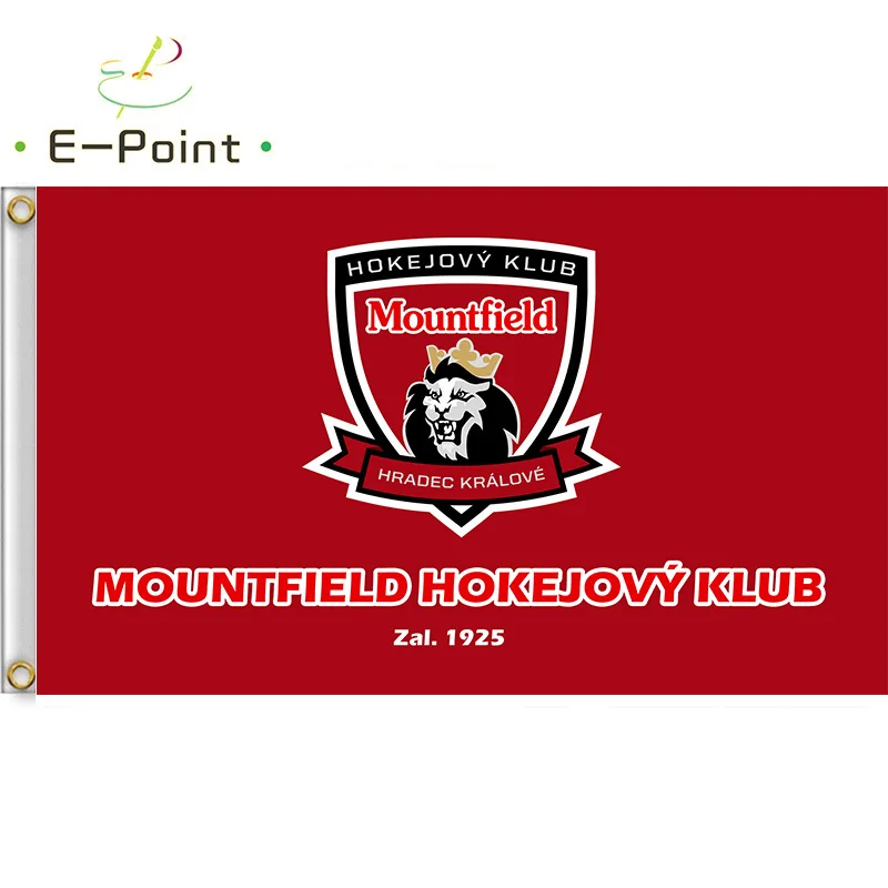 Флаг Чехии хоккейная команда Mountfield HK размер 3 фута * 5 футов (90*150 см) рождественские