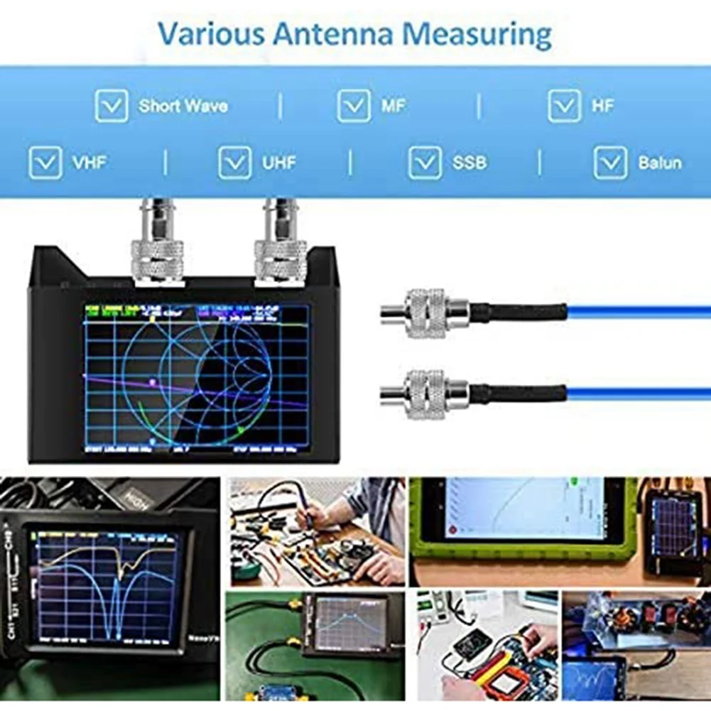 

SAA-2N V2.2 Vector Network Analyzer 50KHz-3GHz HF VHF UHF Antenna Analyzer,with 4Inch Display Case