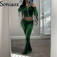 2021 autumn winter women outdoor fashion casual sports solid velvet two piece set top and pants tracksuit sweatsuit outfits