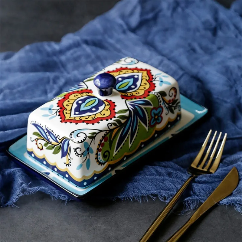 Керамическая коробка для масла европейская посуда креативная тарелка в