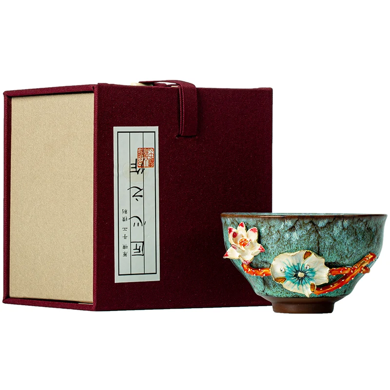 Эмалированная чайная чашка Цзиндэчжэнь фарфоровая для дегустации чая домашняя