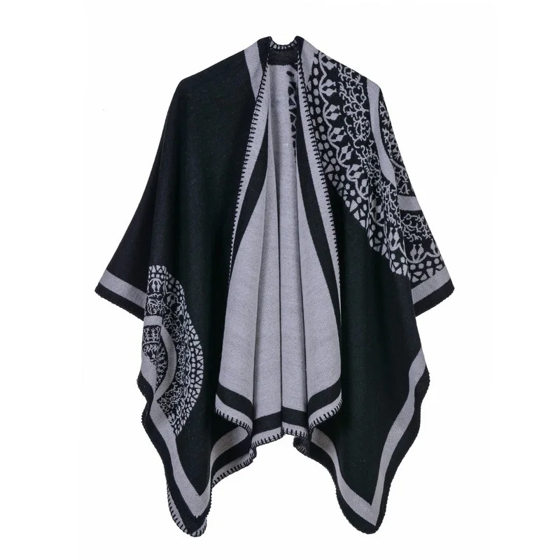 

luxury cloak Scarf Cashmere knitted Tassels autumn winter Pashmina Scarves Shawls Wraps Bufanda invierno chalechal xarope capa