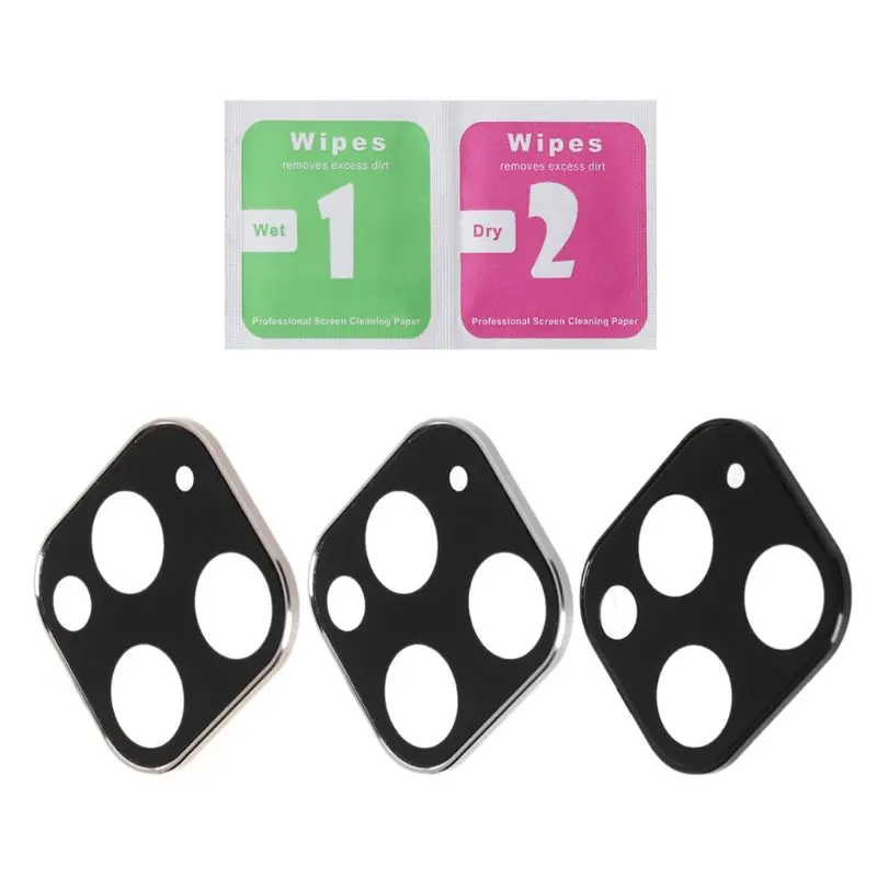 Защитный чехол для задней камеры из закаленного стекла с кольцом iPhone