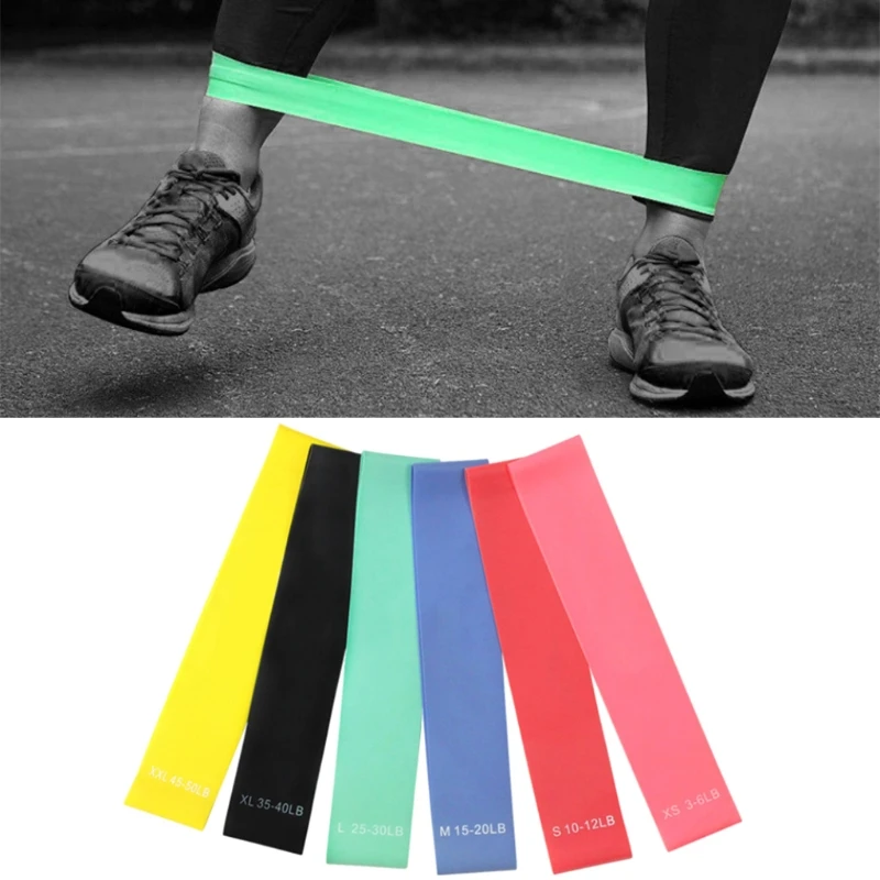 

6 Levels Resistance Band Rubber Loop Ankle and Thigh Exercise Bands for Gym Strength Training Speed and Agility