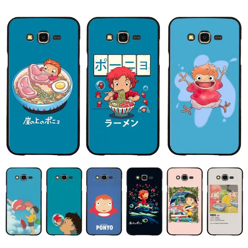 

Japan Anime Cute Ponyo on the Cliff Phone Case For Samsung Galaxy J4plus J6 J5 J72016 J7prime cover for J7Core J6plus