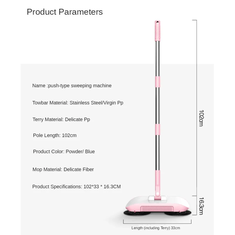 

Broom Robot Vacuum Cleaner Floor Home Kitchen Sweeper Mop Sweeping Machine Magic Handle Household Lazy Wash Dropshipping Carpet