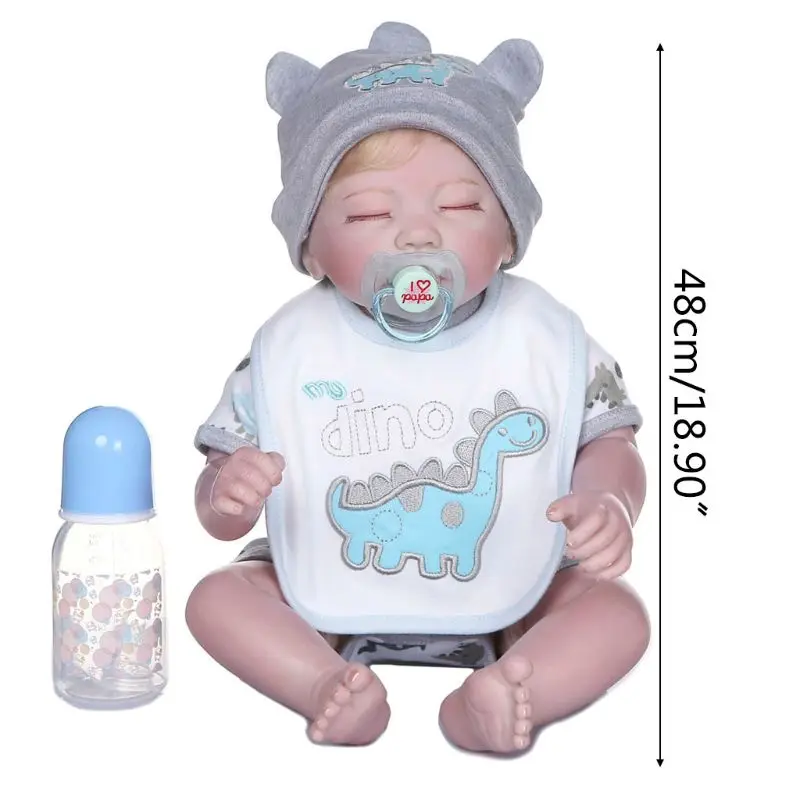 

48cm Realistic Doll Toddler Babies Cute Sleeping Girl Play Toy Pacifier Birthday Christmas Gift