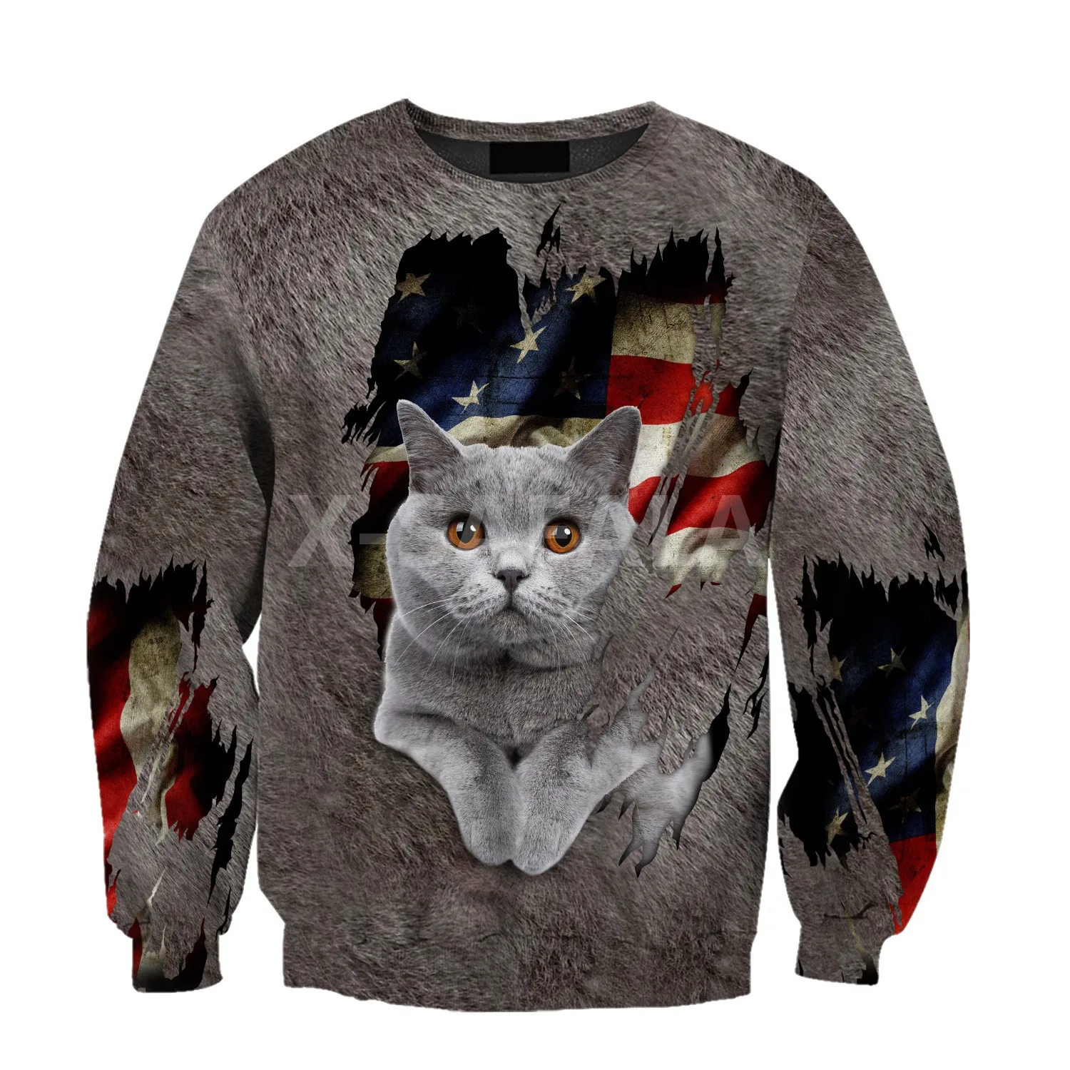 

American British Shorthair Cat 3D Print Size XS-7XL Hoodie Man Women Harajuku Outwear Zipper Pullover Sweatshirt Casual Unisex
