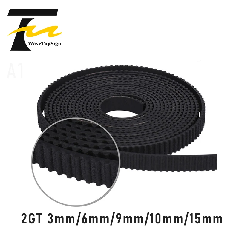WaveTopSign 2GT открытый синхронный ремень синхронизации Ширина 3/6/9/10/15 мм Резиновый