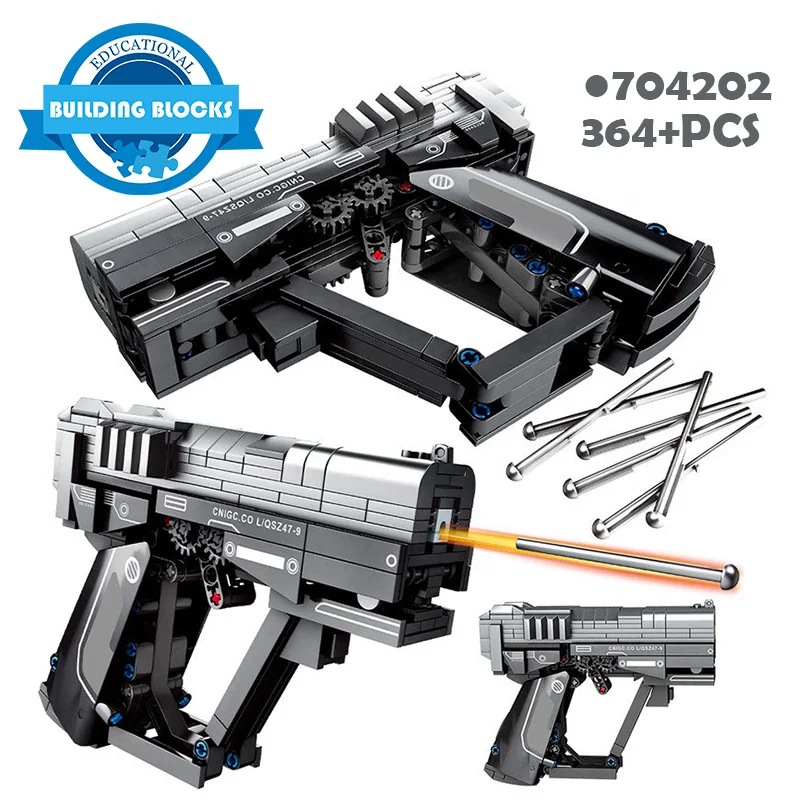 Модель пистолета оружия SEMBO WW2 строительные блоки военный пистолет для стрельбы