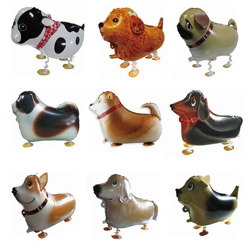 1 шт. прогулки собака Фольга воздушные шары в виде мопса с рисунком пуделя для
