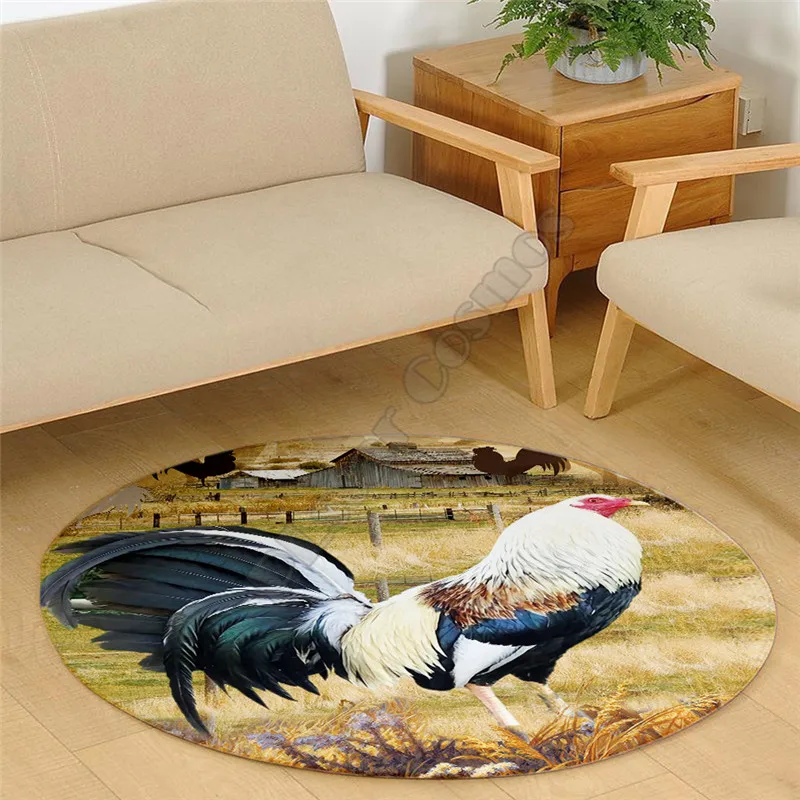 

Farm Rooster Carpet Square Anti-Skid Area Floor Mat 3D Rug Non-slip Mat Dining Room Living Room Soft Bedroom Carpet