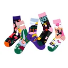 Женские носки, осень 2020, новые модные хлопковые носки, веселые забавные мужские и женские носки, Повседневные Дышащие Носки с рисунком маслом