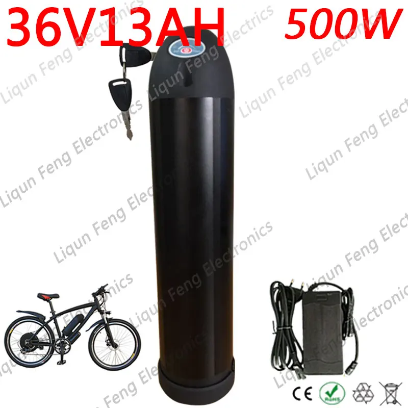 36В батарея для бутылки воды 13ач электрического велосипеда 500 Вт литиевая с 20А BMS 42