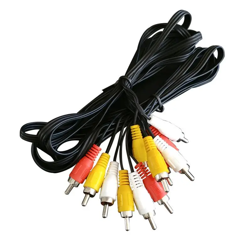 1 м 3RCA Мужской до 3 RCA Аудио Видео av-кабель 3X штекер | Электроника