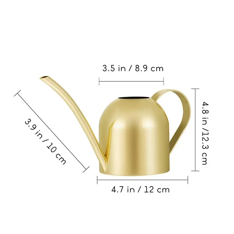 

1 Pc 500ML Watering Kettle Ergonomic Stainless Steel Long Mouth Gardening Tool Watering Can for Home Flower Bed Yard