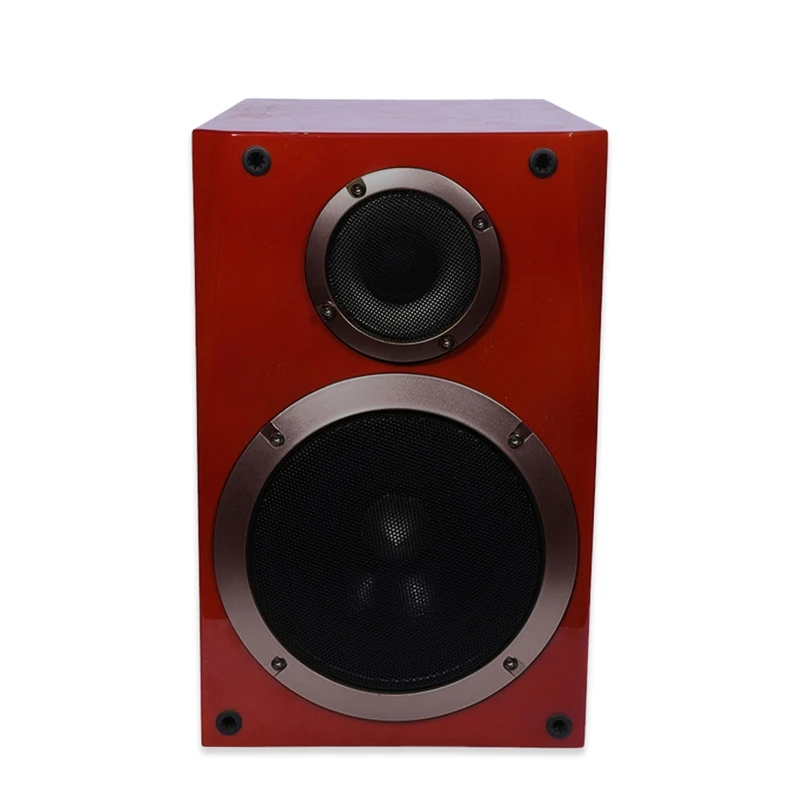 

2pcs ABS Red 3\" Speaker Decorative Circle with Black Protective Grille Mesh DIY