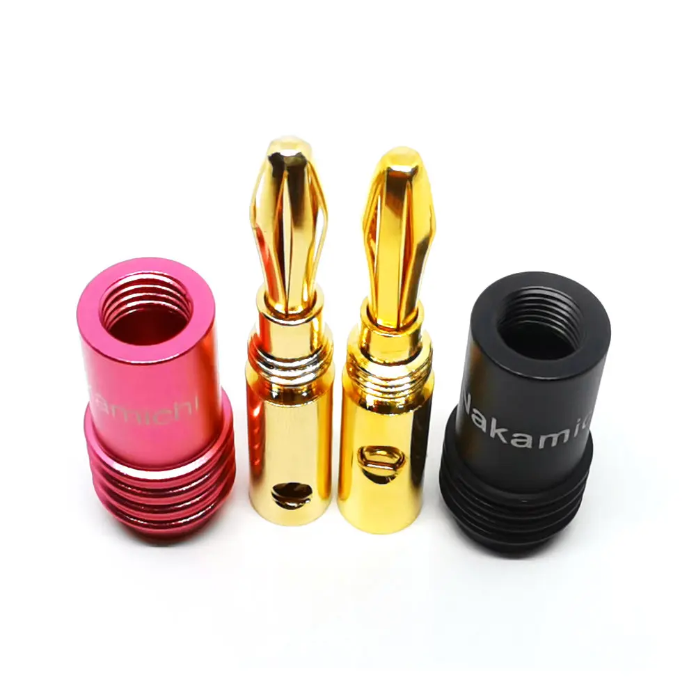 8PCS 24K Gold Plated Banana Plug Connectors Nakamichi 4mm Adapter Wire Connector For Musical HiFi Audio | Электроника