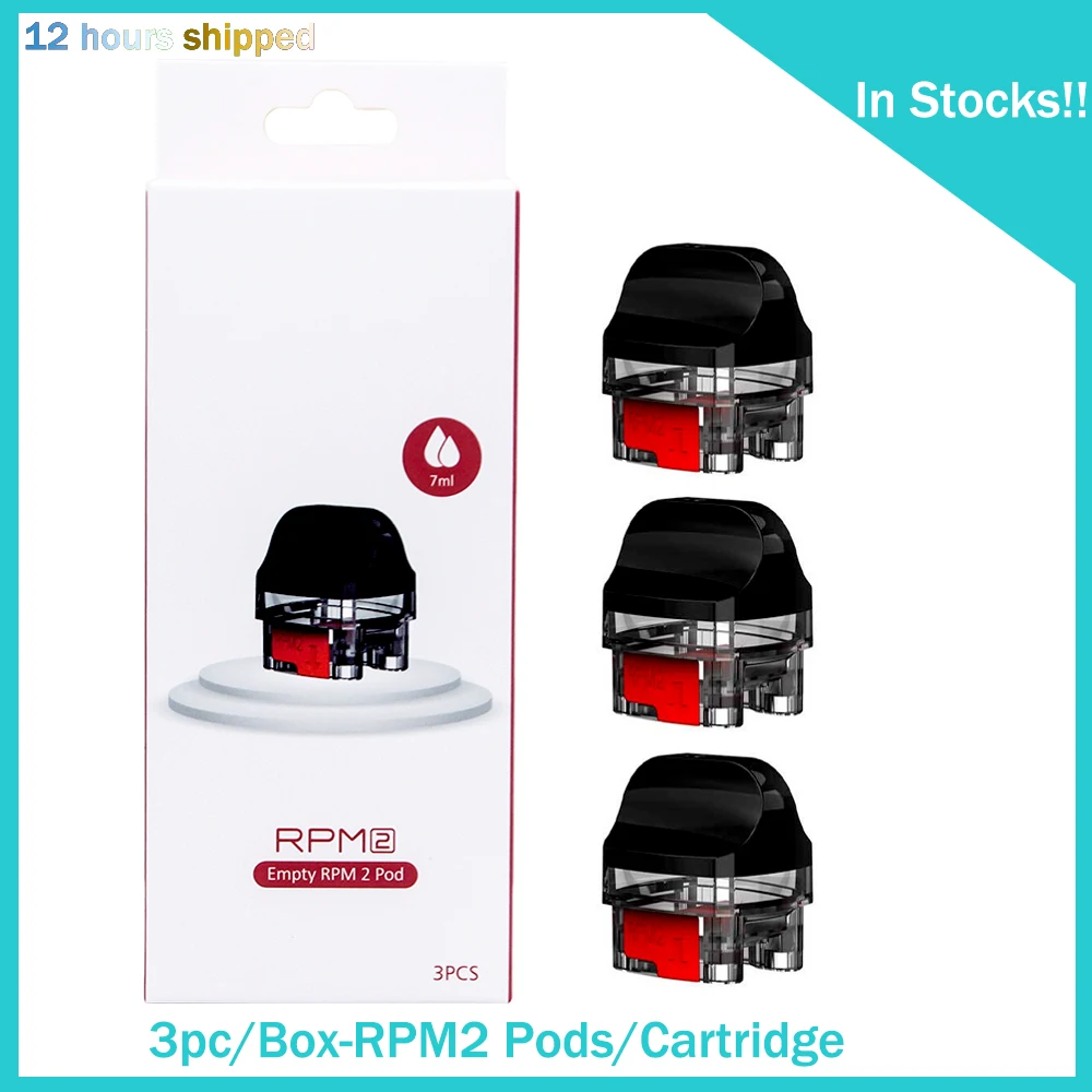 Enlarge 30pcs Original SMOK RPM2 Pods Cartridge RPM 2 2S Pod 7ML Empty Cartridge No Include Coil Cores