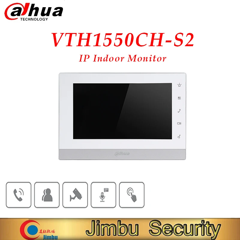 

Оригинальный видеодомофон Dahua, внутренний монитор, встроенный дверной звонок для системы видеонаблюдения, сенсорный экран 7 дюймов